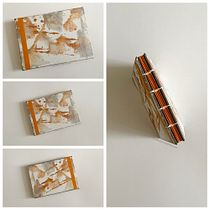 « Poussière Orange » (reliure Copte). Fine Arts, Bookbinding, and DIY project by Flo. - 06.18.2023