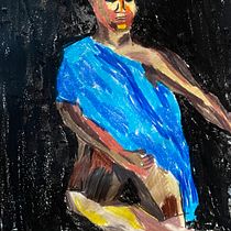 Meu projeto do curso: Desenho expressivo da figura humana: explore formas e cores. Fine Arts, Pencil Drawing, Drawing, Portrait Drawing, Realistic Drawing, Figure Drawing, and Gouache Painting project by Davi Porto - 06.18.2023