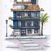 Mein Abschlussprojekt für den Kurs: Expressive Architekturskizzen mit Markern. Een project van  Schetsen,  Tekening,  Architecturale illustratie, Sketchbook y  Illustratie met inkt van chivaro - 19.06.2023