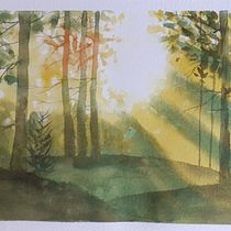 My project for course: Dreamy Watercolor Landscapes: Paint with Light. Un projet de Peinture , et Aquarelle de melboy57 - 20.06.2023
