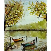 Mi proyecto del curso: Pintura en acuarela de paisajes marinos Ein Projekt aus dem Bereich Malerei, Aquarellmalerei und Naturalistische Illustration von Adriana Boni - 17.06.2023