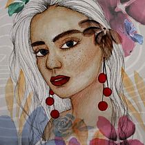 Meu projeto do curso: Retrato ilustrado em aquarela. Un progetto di Illustrazione tradizionale, Belle arti, Pittura, Disegno, Pittura ad acquerello, Disegno di ritratti e Disegno artistico di Paula Azevedo - 20.06.2023