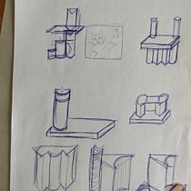 Mein Abschlussprojekt für den Kurs: Design mit Pappmaché: Experimentiere mit Licht und Farbe. Arts, Crafts, Furniture Design, Making, Interior Design, DIY, Upc, and cling project by elke.sodin - 06.21.2023