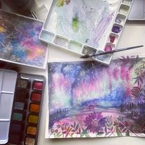 Mi proyecto del curso: Técnicas modernas de acuarela. Un progetto di Illustrazione tradizionale, Belle arti, Pittura e Pittura ad acquerello di Marycarmen Ruiz - 20.06.2023