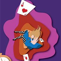 Afiches / Portadas de Libros: Into the Unknown / Alice in Wonderland Ein Projekt aus dem Bereich Design, Grafikdesign, Digitales Design und Verlagsdesign von Pablo Velazquez - 18.06.2023