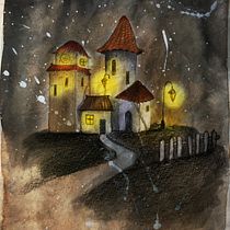 My project for course:  Imaginary Places: Draw, Paint, and Digitize on Photoshop. Sketching, Drawing, Digital Illustration, Architectural Illustration, and Narrative project by Ana Teixeira - 06.21.2023