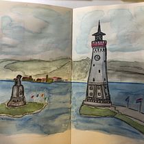 Mi proyecto del curso: Sketching urbano: dibuja tu ciudad en movimiento. Traditional illustration, Sketching, Drawing, Watercolor Painting, Architectural Illustration, and Sketchbook project by Moisés Fernández García - 06.21.2023