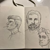 Mi proyecto del curso: Sketchbook de retrato: explora el rostro humano. Een project van  Schetsen,  Tekening,  Portrettekening,  Artistieke tekening y Sketchbook van Sebastián Sosa Sánchez - 21.06.2023