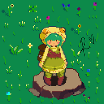 Niña aventurera "Amaranta, La aventurera" XD. Character Design, Video Games, Pixel Art, and Game Design project by Reina Patricia PM - 06.22.2023