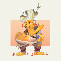 My project for course: Fantasy Character Design in Procreate. Projekt z dziedziny Trad, c, jna ilustracja, Projektowanie postaci, Ilustracja c, frowa, R, sunek c, frow, Malarstwo c i frowe użytkownika El Saulo - 21.06.2023