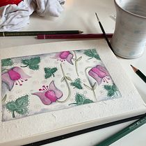 Mein Abschlussprojekt für den Kurs: Botanische Muster im Skizzenbuch. Ilustração tradicional, Pattern Design, Ilustração botânica, e Sketchbook projeto de karinhoffmeister - 22.06.2023