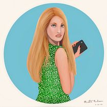 My project for course: Female Character Portraits in Procreate. Projekt z dziedziny Trad, c, jna ilustracja, Ilustracja c, frowa, R, sunek c i frow użytkownika Marta Nielsen - 17.07.2023