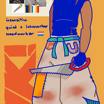 Character Sheet for course: Drawing Appealing Characters with Personality. Projekt z dziedziny Projektowanie postaci, Sketching,  R, sunek, Narracja, Stor, telling, Stor, board,  R, sunek art, st i czn użytkownika charlesandnikkidesign - 10.06.2023