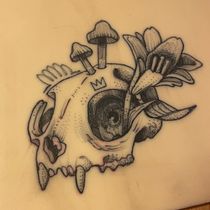 Feline Skull Final Project. Tattoo Design project by kepaarte - 06.21.2023