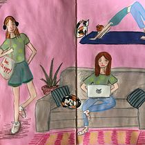 Mon projet du cours : Création de personnages à partir de dessins d’observation. Un proyecto de Ilustración tradicional, Diseño de personajes, Dibujo y Sketchbook de sarondelph - 23.06.2023