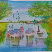 Mi proyecto del curso: Pintura en acuarela de paisajes marinos Ein Projekt aus dem Bereich Malerei, Aquarellmalerei und Naturalistische Illustration von Viviana Cappa - 24.06.2023