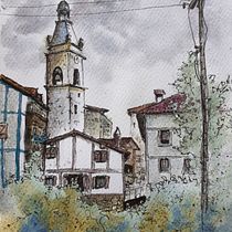 Mi proyecto del curso: Areatza. Esboçado, Desenho, Pintura em aquarela, Ilustração arquitetônica, Sketchbook e Ilustração com tinta projeto de inigo_aizpuru - 25.06.2023