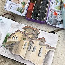 Practicando puntos de fuga. Un proyecto de Ilustración tradicional, Bocetado, Dibujo, Ilustración arquitectónica e Ilustración con tinta de Rocio Romero - 25.06.2023