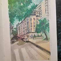 Meu projeto do curso: Desenho arquitetônico com aquarela e tinta. Esboçado, Desenho, Pintura em aquarela, Ilustração arquitetônica, Sketchbook e Ilustração com tinta projeto de Kdu tattoo - 25.06.2023
