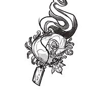Meu projeto do curso: Ilustração de tatuagens blackwork do zero. Un projet de Illustration traditionnelle, Dessin, Illustration numérique, Conception de tatouage , et Dessin numérique de Guilherme Missawa - 25.06.2023