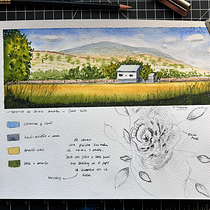 My project for course: Watercolor Travel Journal. Traditional illustration, Watercolor Painting, Architectural Illustration, and Sketchbook project by Daniela Pallone - 06.26.2023