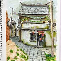 My project for course: Expressive Architectural Sketching with Colored Markers. Een project van  Schetsen,  Tekening,  Architecturale illustratie, Sketchbook y  Illustratie met inkt van lune_staar - 27.06.2023