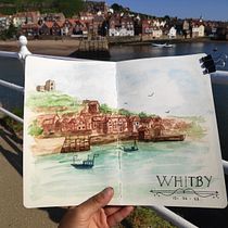 Travel Journal: England. Traditional illustration, Watercolor Painting, Architectural Illustration, and Sketchbook project by Alondra Ortiz Vargas - 06.27.2023