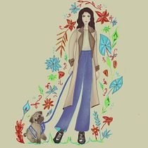 Mi proyecto del curso: Retrato ilustrado con elementos botánicos. Traditional illustration, Digital Illustration, Botanical Illustration, and Digital Drawing project by Alejandra Ceballos - 06.27.2023