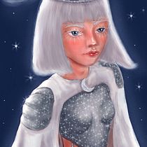 Mi proyecto del curso: Retratos digitales de fantasía con Photoshop. Traditional illustration, Drawing, Digital Illustration, Portrait Drawing, Digital Drawing, and Digital Painting project by tatiana.juncos - 06.28.2023