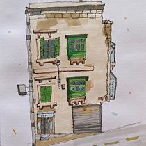 Maltese town. Een project van  Schetsen,  Tekening,  Architecturale illustratie, Sketchbook y  Illustratie met inkt van Diego Virgili - 03.07.2023