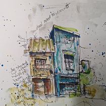My project for course: Expressive Architectural Sketching with Colored Markers. Een project van  Schetsen,  Tekening,  Architecturale illustratie, Sketchbook y  Illustratie met inkt van carla_ensink - 29.06.2023