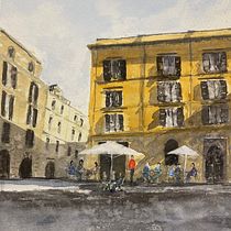 Mon projet du cours : Techniques modernes pour des ​paysages urbains à l'aquarelle. Painting, and Watercolor Painting project by mfranci - 06.29.2023