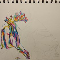 My project for course: Expressive Figure Drawing: Explore Lines, Shapes and Colors. Fine Arts, Pencil Drawing, Drawing, Portrait Drawing, Realistic Drawing, Figure Drawing, and Gouache Painting project by dieu.mo0902 - 06.30.2023