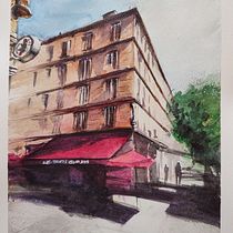 My project for course: Architectural Sketching with Watercolor and Ink. Esboçado, Desenho, Pintura em aquarela, Ilustração arquitetônica, Sketchbook e Ilustração com tinta projeto de spencer boxer - 30.06.2023