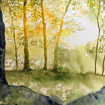 Mon projet du cours : Paysages oniriques à l'aquarelle : capturez la lumière. Un projet de Peinture , et Aquarelle de Gabrielle Delpy - 30.06.2023