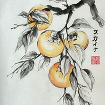 Il mio progetto del corso: Pittura Sumi-e colorata per illustrazioni floreali. Projekt z dziedziny Trad, c, jna ilustracja,  Sztuki piękne,  Malarstwo, R, sunek botaniczn,  R i sunek atramentem użytkownika Nataliya Serbska - 30.06.2023