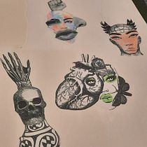 Mój projekt z kursu: Kreatywny szkicownik: Eksperymentuj z kolażem, dekupażem i stemplami. Un proyecto de Ilustración tradicional, Collage, Papercraft y Sketchbook de Dorota Sikora - 30.06.2023