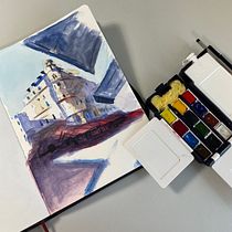 Mein Abschlussprojekt für den Kurs: Architektonische Zeichnung mit Aquarell und Tinte. Esboçado, Desenho, Pintura em aquarela, Ilustração arquitetônica, Sketchbook e Ilustração com tinta projeto de gletti45 - 01.07.2023