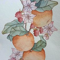 Mi proyecto del curso: Técnicas artísticas para ilustración naturalista . Un proyecto de Ilustración tradicional, Pintura a la acuarela, Pintura acrílica, Ilustración botánica, Ilustración con tinta y Dibujo con lápices de colores de Tania Rojas - 01.07.2023