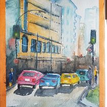My project for course: Urban Landscapes in Watercolor Ein Projekt aus dem Bereich Bildende Künste, Aquarellmalerei und Architektonische Illustration von Loes Reitsma - 02.07.2023