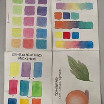Meu projeto do curso: Criação de paletas de cores com aquarela. Un progetto di Illustrazione tradizionale, Belle arti, Pittura, Pittura ad acquerello e Teoria del colore di Barbara Rigons - 02.07.2023