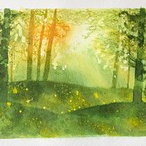 Mi proyecto del curso: Paisajes de ensueño con acuarela: plasma la luz. Un projet de Peinture , et Aquarelle de Marcela Mora - 02.07.2023