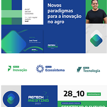AgTech Meeting 2023: Brand Identity for an event. Un progetto di Direzione artistica, Br, ing, Br, identit e Graphic design di thalessimoesmartins - 20.06.2023