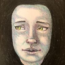 Mi proyecto del curso: Retrato creativo en claroscuro con lápiz. Un projet de Illustration traditionnelle, Dessin au cra, on, Dessin de portrait, Dessin artistique, Dessin aux cra , et ons de couleur de ventas_38 - 01.07.2023