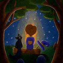 Mein Abschlussprojekt für den Kurs: Kinderbuchillustrationen in Procreate: Male magische Szenerien. Ilustração tradicional, Ilustração digital, Ilustração infantil, Pintura digital, e Álbum ilustrado projeto de fireflyforest - 03.07.2023