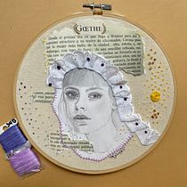 Mi proyecto del curso: Técnicas de bordado experimental sobre papel Ein Projekt aus dem Bereich Bildende Künste, Collage, Stickerei und Textildesign von lupilla68pe - 04.07.2023
