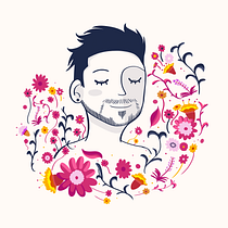 Meu projeto do curso: Retrato ilustrado com elementos botânicos. Traditional illustration, Digital Illustration, Botanical Illustration, and Digital Drawing project by Matheus Ribeiro - 07.04.2023