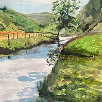My project for course: Painting Realistic Watercolor Landscapes. Projekt z dziedziny  Sztuki piękne,  Malarstwo, Sketching, Malowanie akwarelą, Ilustracja naturalist i czna użytkownika nznbx97e94 - 05.07.2023