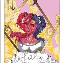 Mon projet du cours : Techniques d’illustration pour portraits avec Illustrator et Photoshop. Traditional illustration, and Digital Illustration project by Britt Pica - 07.06.2023