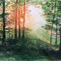My project for course: Dreamy Watercolor Landscapes: Paint with Light. Un projet de Peinture , et Aquarelle de ephiey - 05.07.2023